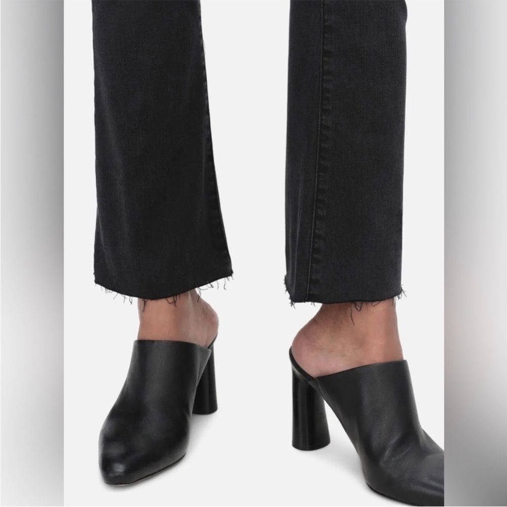 BOGO! FRAME Le Crop Mini Boot Raw Edge in Kerry Black Denim Jeans Size 27 - Picture 10 of 10